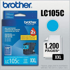 Brother - Cyan Ink Cartridge - Use with Brother MFC-J4310DW, J4410DW, J4510DW, J4610DW, J4710DW, J6520DW, J6720DW, J6920DW - Exact Tool & Supply