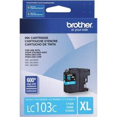 Brother - Cyan Ink Cartridge - Use with Brother DCP-J152W, MFC-J245, J285DW, J4310DW, J4410DW, J450DW, J4510DW, J4610DW, J470DW, J4710DW, J475DW, J650DW, J6520DW, J6720DW, J6920DW, J870DW, J875DW - Exact Tool & Supply