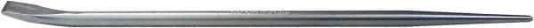 Mayhew - 15" OAL Straight Pry Bar - 1/2" Wide, Zinc Plated Steel - Exact Tool & Supply