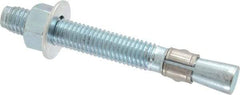 Red Head - 1/2" Diam, 1/2" Drill, 4-1/4" OAL, 5-3/4" Min Embedment Wedge Expansion Concrete Anchor - Grade 3 Steel, Zinc-Plated Finish, Tie Wire Head, 2-3/4" Thread Length - Exact Tool & Supply