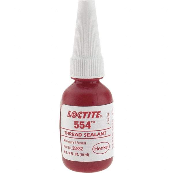 Loctite - 10 mL, Red, Thread Sealant - Series 554 - Exact Tool & Supply