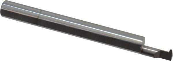 Accupro - 0.35" Cutting Depth, 16 Max TPI, 0.18" Diam, Acme Internal Thread, Solid Carbide, Single Point Threading Tool - Bright Finish, 2-1/2" OAL, 1/4" Shank Diam, 0.045" Projection from Edge, 29° Profile Angle - Exact Tool & Supply