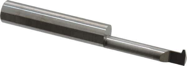 Accupro - 1" Cutting Depth, 14 Max TPI, 0.23" Diam, Acme Internal Thread, Solid Carbide, Single Point Threading Tool - Bright Finish, 2-1/2" OAL, 5/16" Shank Diam, 0.055" Projection from Edge, 29° Profile Angle - Exact Tool & Supply