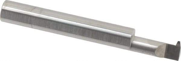 Accupro - 0.6" Cutting Depth, 12 Max TPI, 0.23" Diam, Acme Internal Thread, Solid Carbide, Single Point Threading Tool - Bright Finish, 2-1/2" OAL, 5/16" Shank Diam, 0.07" Projection from Edge, 29° Profile Angle - Exact Tool & Supply