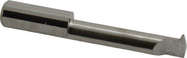 Accupro - 1-1/2" Cutting Depth, 10 Max TPI, 0.36" Diam, Acme Internal Thread, Solid Carbide, Single Point Threading Tool - Bright Finish, 2-1/2" OAL, 3/8" Shank Diam, 0.085" Projection from Edge, 29° Profile Angle - Exact Tool & Supply