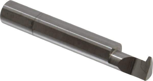 Accupro - 1/2" Cutting Depth, 10 Max TPI, 0.36" Diam, Acme Internal Thread, Solid Carbide, Single Point Threading Tool - Bright Finish, 2-1/2" OAL, 3/8" Shank Diam, 0.085" Projection from Edge, 29° Profile Angle - Exact Tool & Supply
