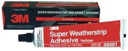 3M - 5 oz Weatherstrip Adhesive - Yellow, -20 to 300°F - Exact Tool & Supply