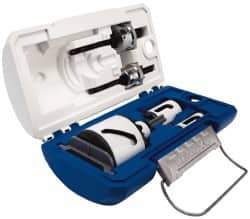 Lenox - 8 Piece, 7/8" to 2-1/2" Saw Diam, Electrician's Hole Saw Kit - Bi-Metal, Toothed Edge, Includes 6 Hole Saws - Exact Tool & Supply