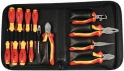 Wiha - 14 Piece Insulated Hand Tool Set - Comes in Zippered Carrying Case - Exact Tool & Supply