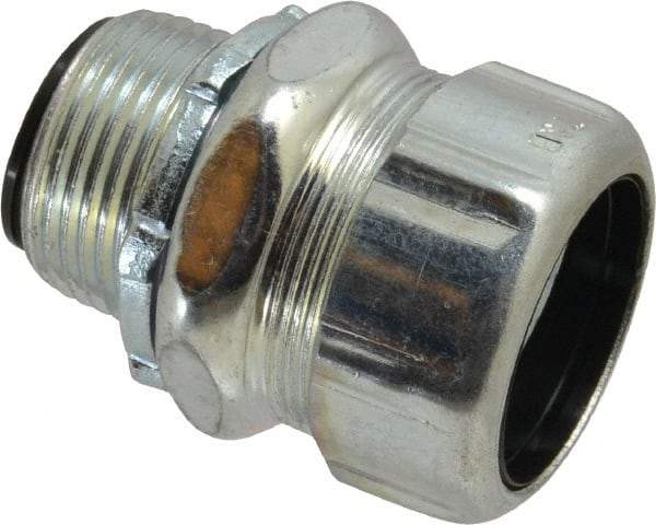 Thomas & Betts - 1" Trade, Steel Threaded Straight Liquidtight Conduit Connector - Insulated - Exact Tool & Supply