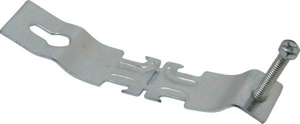 Thomas & Betts - 1" Pipe, 14 Gauge" Pipe or Conduit Clamp - Silver Galvanized, 600 Lb Capacity, All Conduit - Exact Tool & Supply