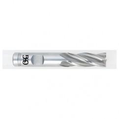1 Dia. x 4-1/2 Overall Length 4-Flute Square End HSSE SE End Mill-Round Shank-Center Cutting-Uncoated - Exact Tool & Supply