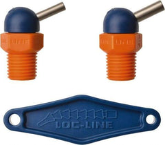 Loc-Line - 1/4" Hose Inside Diam, High-Pressure Coolant Hose Nozzle - NPT, for Use with Loc-Line Modular Hose System, 2 Pieces - Exact Tool & Supply