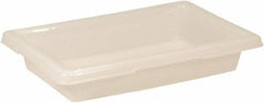 Rubbermaid - Rectangular, White Polyethylene Food Tote Box - 3-1/2" High x 12" Wide x 18" Long, with Snap-On Lid - Exact Tool & Supply
