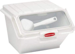 Rubbermaid - Rectangular, White Food Bin - 8-1/2" High x 11.8" Wide x 15" Long - Exact Tool & Supply