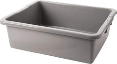 Rubbermaid - 4.6 Gal, Gray Polyethylene Tote Container - Nesting, 20" Long x 15" Wide x 5" High - Exact Tool & Supply