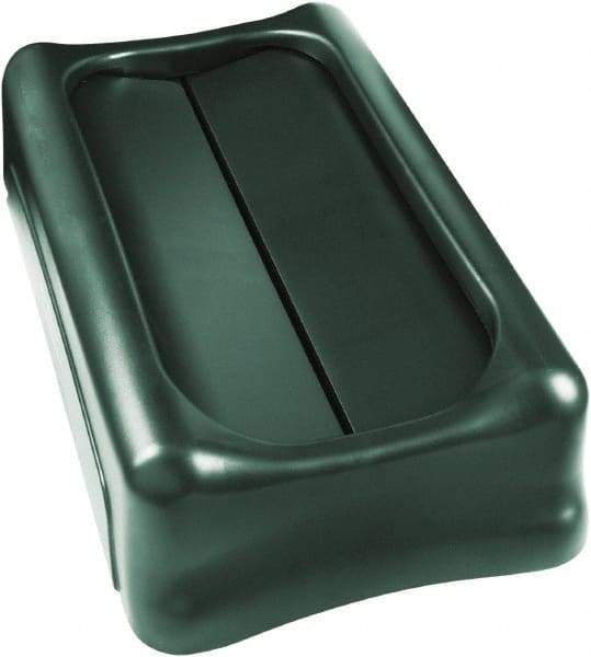 Rubbermaid - Rectangle Lid for Use with Rectangular Trash Cans - Green, For Slim Jim Trash Cans - Exact Tool & Supply