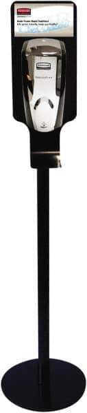 Rubbermaid - Foam Sanitizer Station Stand - Metal, Stand, Black - Exact Tool & Supply