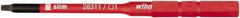 Wiha - 4mm Drive, #1 Square Screwdriver Bit - 75mm OAL - Exact Tool & Supply