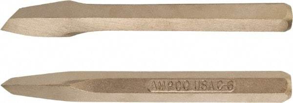 Ampco - 12" OAL x 3/4" Blade Width Nonsparking Diamond Point Chisel - 3/4" Tip - Exact Tool & Supply