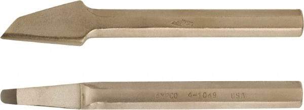 Ampco - 8" OAL x 1/2" Blade Width Nonsparking Groove Chisel - 1/2" Tip - Exact Tool & Supply