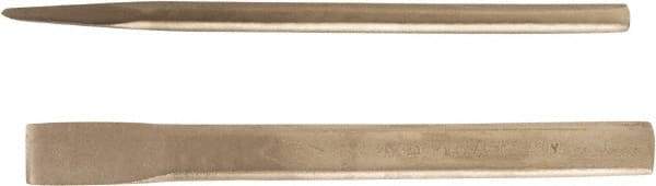 Ampco - 5-7/8" OAL x 11/16" Blade Width Nonsparking Oval Hand Chisel - 11/16" Tip - Exact Tool & Supply