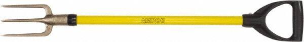 Ampco - Guncotton Fork with 29" Straight Fiberglass Handle - 4" Blade Width, 3 Tines, 5-1/4" Tine Length - Exact Tool & Supply