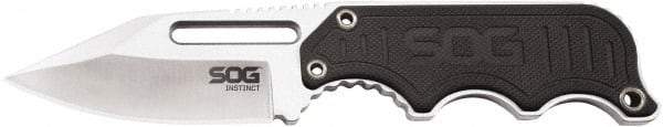 SOG Specialty Knives - 2-19/64" Long Blade, 5Cr15MoV Stainless Steel, Fine Edge, Fixed Blade Knife - 5.9" OAL, Includes Hard Molded Nylon Sheath - Exact Tool & Supply