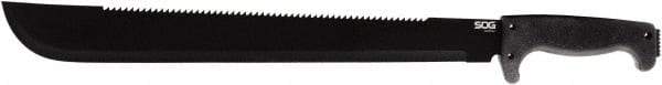 SOG Specialty Knives - 18" Long Blade, 8Cr13MoV Stainless Steel, Fine Edge, Fixed Blade Knife - 24" OAL, Rubber Handle - Exact Tool & Supply