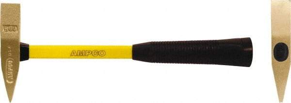 Ampco - 1-1/2 Lb Head Scaling Hammer - 11" OAL, Fiberglass Handle - Exact Tool & Supply
