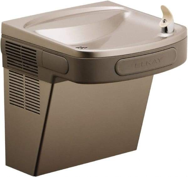 ELKAY - 8 GPH Cooling Capacity Barrier Free Wall Mounted Water Cooler & Fountain - Water Filtered, 20 to 100 psi, 115 Volts, 370 Watts, 4.0 Full Load Amperage, 0.5 hp, Copper - Exact Tool & Supply