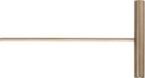 Ampco - 1/4" Hex, T-Handle, Nonsparking Hex Key - 6" OAL, Beryllium Copper Alloy & Nickel Aluminum Bronze, Inch System of Measurement - Exact Tool & Supply
