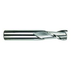 1 Dia. x 4 Overall Length 2-Flute .020 C/R Solid Carbide SE End Mill-Round Shank-Center Cut-TiAlN - Exact Tool & Supply