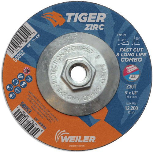 5X1/8 Z30T ZIRC T27 COMBO WHEEL - Exact Tool & Supply
