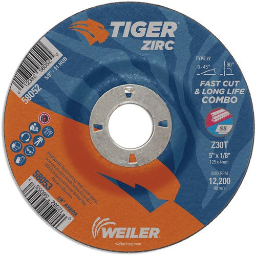 5X1/8X7/8 Z30T ZIRC T27 COMBO WHL - Exact Tool & Supply