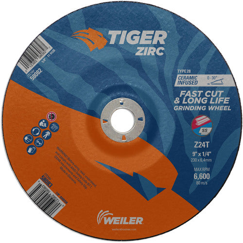 9Z1/4X7/8 Z24T ZIRC T28 GRIND WHL - Exact Tool & Supply