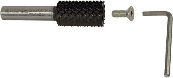 Controx - 7/8" Diam, 1-1/2" LOC, Plain End, Powdered Metal Diamond Pattern Router Bit - Right Hand Cut, 3-1/2" OAL - Exact Tool & Supply