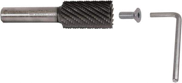 Controx - 7/8" Diam, 1-1/2" LOC, Plain End, Powdered Metal Diamond Pattern Router Bit - Right Hand Cut, 3-1/2" OAL - Exact Tool & Supply