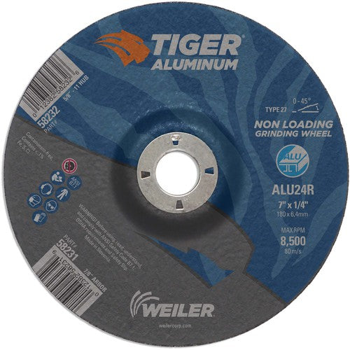 7X1/4 TIGER ALUM T27 GRIND WHL - Exact Tool & Supply