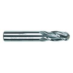 1" Dia. - 4" OAL - Solid CBD - TiAlN - Ball Nose SE EM - 4 FL - Exact Tool & Supply