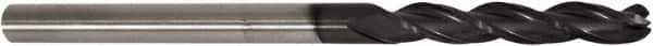 Controx - 19.05mm Cutting Diam x 4" Length of Cut, 3 Flute, Upcut Spiral Router Bit - Proprietary Coated, Right Hand Cut, Powdered Metal, 6-1/4" OAL x 3/4" Shank Diam, Ball Nose - Exact Tool & Supply