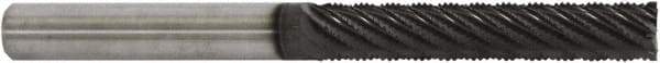 Controx - 12.7mm Cutting Diam x 2" Length of Cut, 12 Flute, Upcut Spiral Router Bit - Proprietary Coated, Right Hand Cut, Solid Carbide, 4" OAL x 1/2" Shank Diam, Ball Nose - Exact Tool & Supply