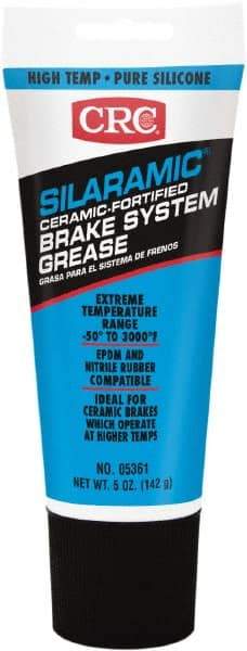 CRC - 5 oz Tube Polydimethylsiloxane High Temperature Grease - Off White, High/Low Temperature, 3000°F Max Temp, NLGIG 2, - Exact Tool & Supply
