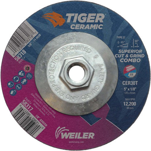 5X1/8 TIGER CERAMIC T27 COMBO WHL - Exact Tool & Supply