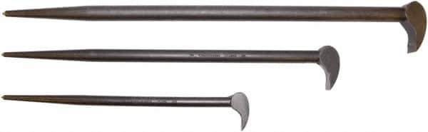 Proto - 3 Piece Rolling Head Pry Bar Set - Includes 12, 16 & 21" Lengths - Exact Tool & Supply