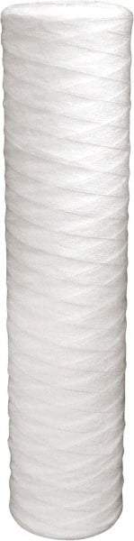 Value Collection - 4-1/2" OD, 50µ, Polypropylene String-Wound Cartridge Filter - 20" Long, Reduces Dirt & Rust - Exact Tool & Supply
