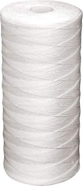 Value Collection - 4-1/2" OD, 25µ, Polypropylene String-Wound Cartridge Filter - 9-7/8" Long, Reduces Sediments - Exact Tool & Supply
