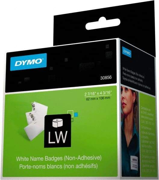 Dymo - 4-3/16" Long, White Label Printer Cartridge - For DYMO LabelWriter Printers - Exact Tool & Supply