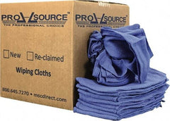 PRO-SOURCE - 25 Inch Long x 16 Inch Wide Virgin Cotton Rags - Blue, Denim, Lint Free, 5 Lbs. at 5 to 7 per Pound, Box - Exact Tool & Supply
