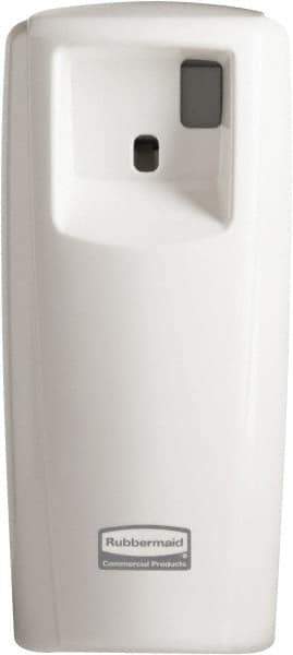 Rubbermaid - 0.019 Cu Ft Coverage, White Metered Aerosol Dispenser - D Battery Required - Exact Tool & Supply